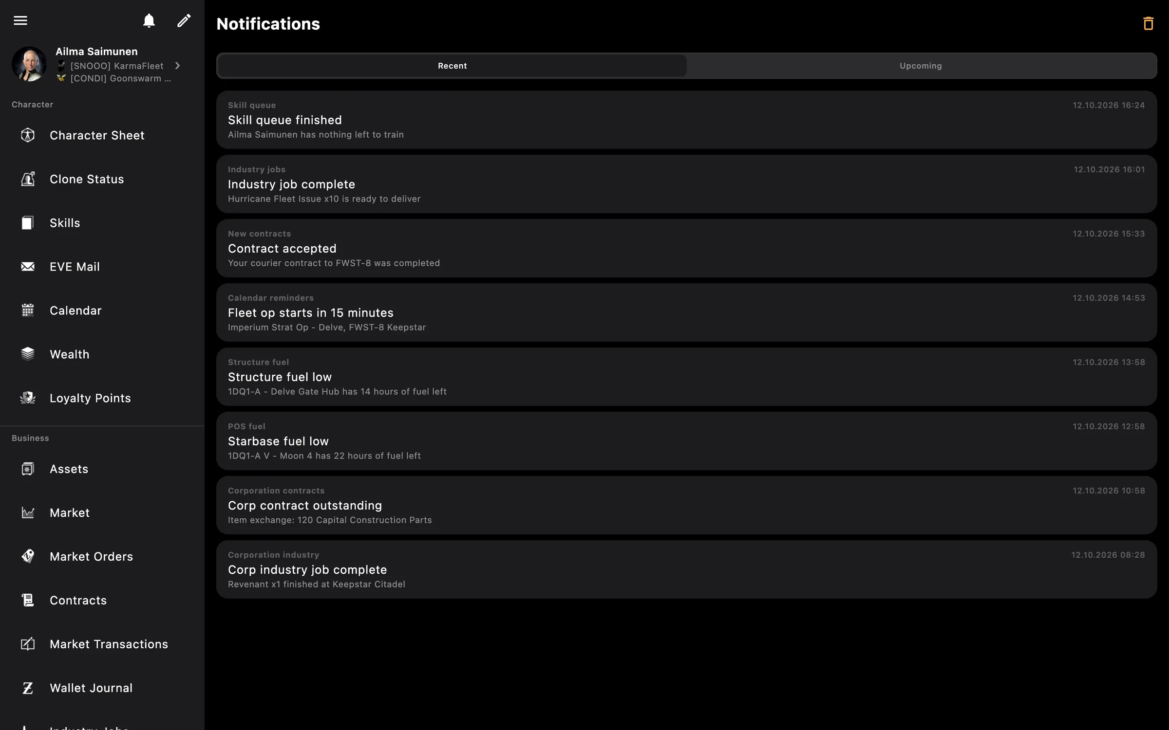 Notifications on desktop